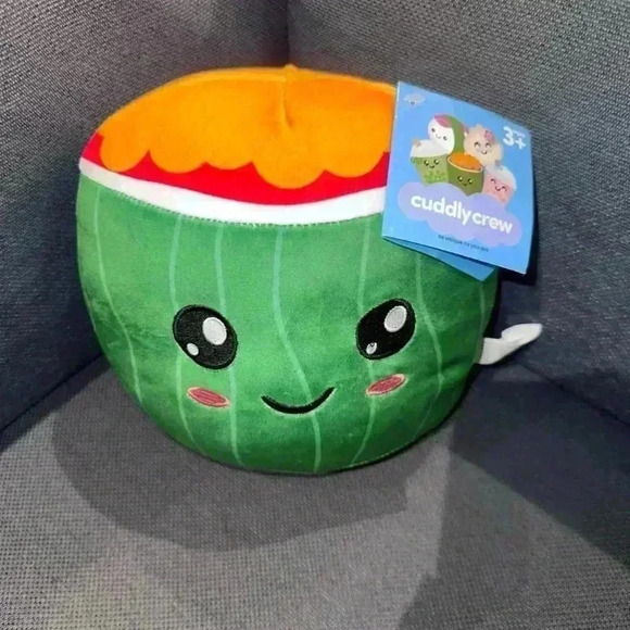 NWT!! Cuddly Crew Sushi Plush Toy / Green & Orange - Picture 5 of 9
